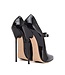 CUSTOM - Italian pumps TAMARA BLACK SHINY STRAP PUMPS