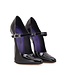 CUSTOM - Italienische Pumps TAMARA SCHWARZE GLÄNZENDE RIEMENPUMPS