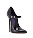 CUSTOM - Italian pumps TAMARA BLACK SHINY STRAP PUMPS