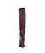 Italian Knee Boots VESTA in Bordeaux Red Patent Leather