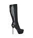 Italian knee boots ISADORA with platform in real leather