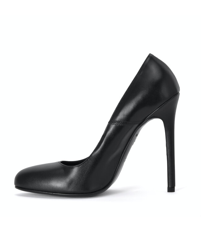 Sanctum Shoes  VALERIE BLACK MATTE GOAT LEATHER ROUND NOSED PUMPS