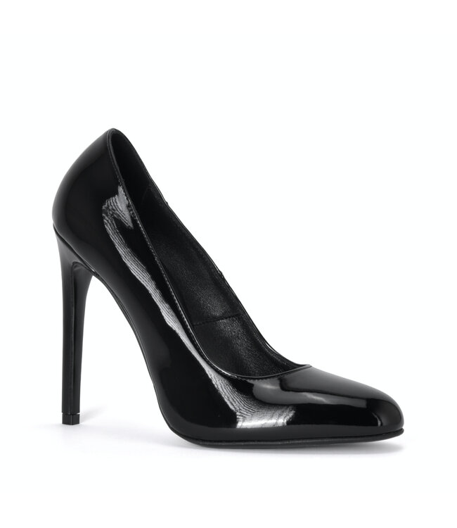 Sanctum Shoes VALERIE ZWARTE GLANZENDE LAKLEREN PUMPS MET RONDE NEUS