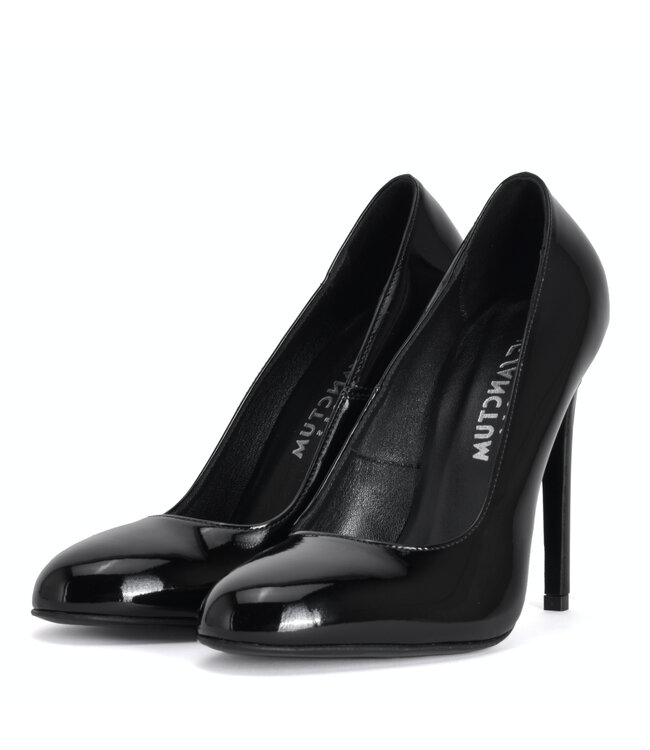 Sanctum Shoes VALERIE SCHWARZE GLÄNZENDE PATENTLEDER-PUMPS MIT RUNDER NENSE
