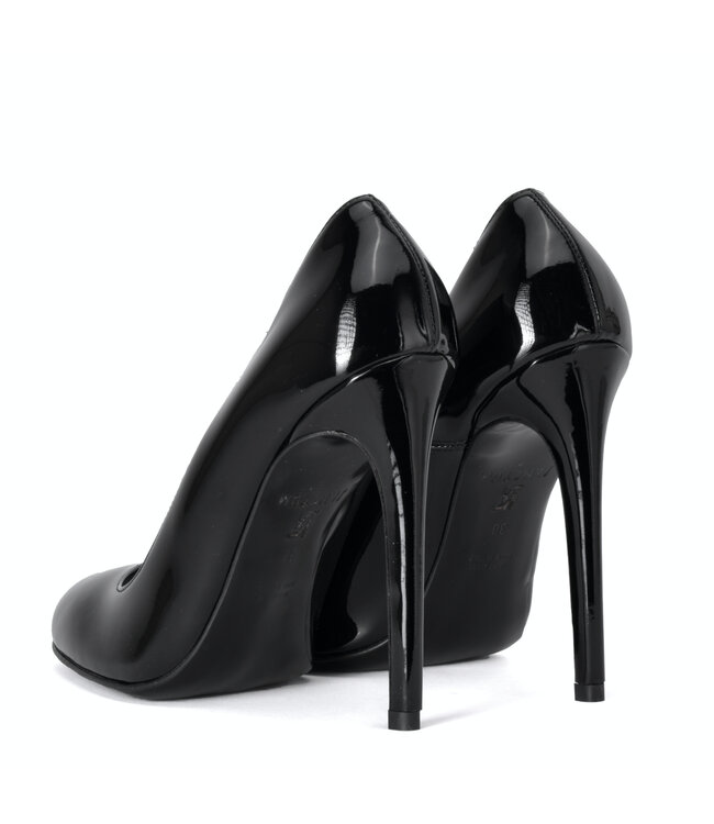 Sanctum Shoes VALERIE SCHWARZE GLÄNZENDE PATENTLEDER-PUMPS MIT RUNDER NENSE