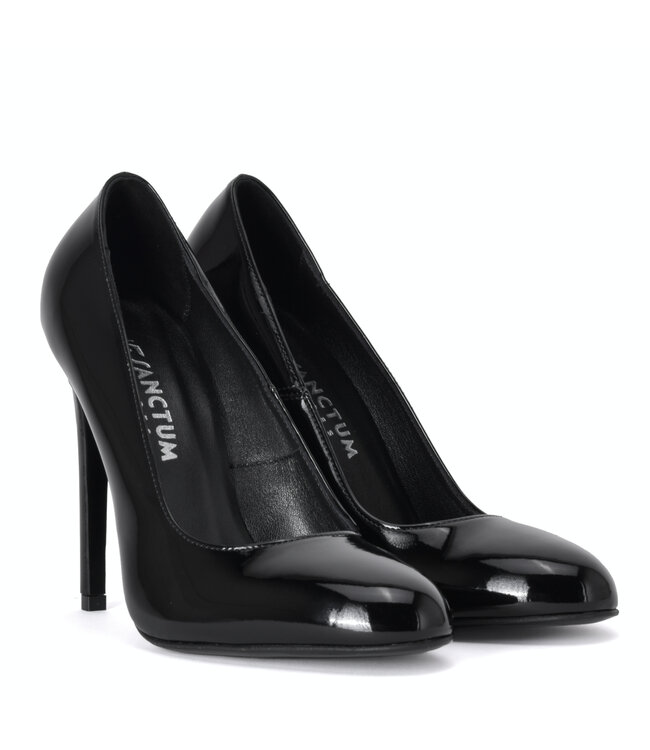 Sanctum Shoes VALERIE SCHWARZE GLÄNZENDE PATENTLEDER-PUMPS MIT RUNDER NENSE