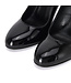 Sanctum Shoes  VALERIE BLACK SHINY PATENT LEATHER ROUND NOSED PUMPS