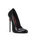 Sanctum Shoes VALENTINA RED ALERT EDITION SCHWARZE MATT-ZIEGELEDER-PUMPS MIT RUNDER NENSE