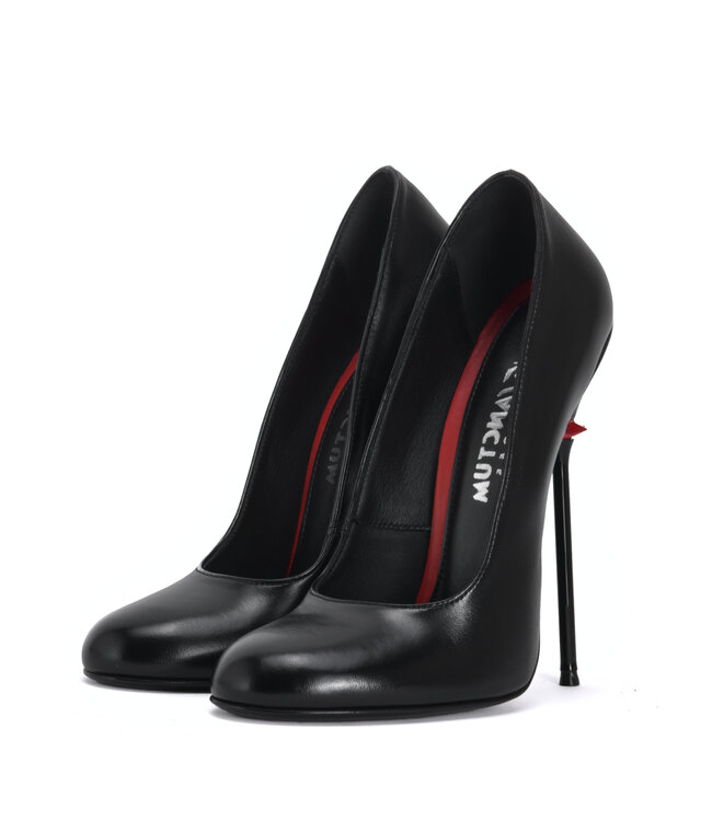 Sanctum Shoes VALENTINA RED ALERT EDITION ZWART MAT GEITENLEER PUMPS MET RONDE NEUS