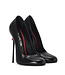 Sanctum Shoes VALENTINA RED ALERT EDITION SCHWARZE MATT-ZIEGELEDER-PUMPS MIT RUNDER NENSE