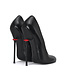 Sanctum Shoes  VALENTINA RED ALERT EDITION BLACK MATTE GOAT LEATHER ROUND NOSED PUMPS