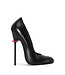 Sanctum Shoes  VALENTINA RED ALERT EDITION BLACK MATTE GOAT LEATHER ROUND NOSED PUMPS