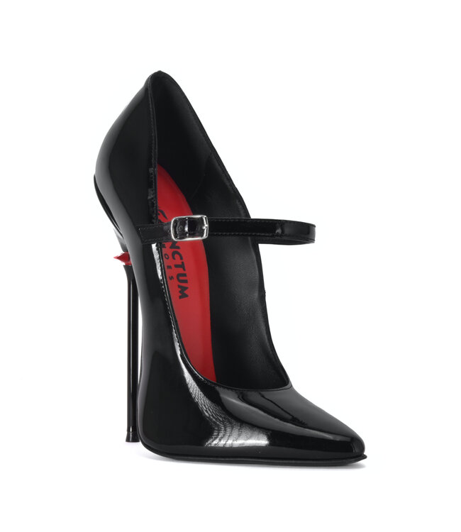 Sanctum Shoes TAMARA RED ALERT EDITION ZWARTE GLANZENDE BANDJES PUMPS