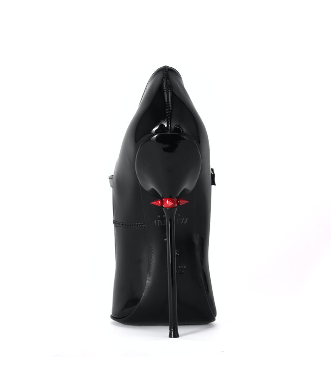 Sanctum Shoes TAMARA RED ALERT EDITION BLACK SHINY STRAP PUMPS