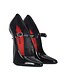 Sanctum Shoes TAMARA RED ALERT EDITION BLACK SHINY STRAP PUMPS