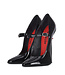 Sanctum Shoes TAMARA RED ALERT EDITION ZWARTE GLANZENDE BANDJES PUMPS