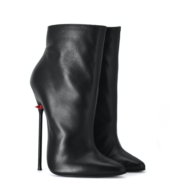 Sanctum Shoes HOLLY RED ALERT EDITION ANKLE BOOTS BLACK CALFSKIN