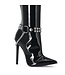 Stiefelgürtel Lea - 2 cm - Einzelkette - Schwarz glänzend