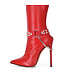 LEDERSTIEFELGÜRTEL LEA - 2CM - EINZELKETTE - ROT NAPPA