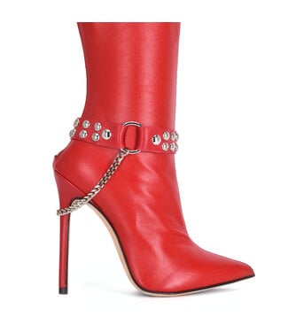 Sanctum  LEATHER BOOT BELT "LEA" - RED NAPPA