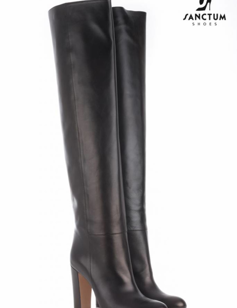 block heeled long boots
