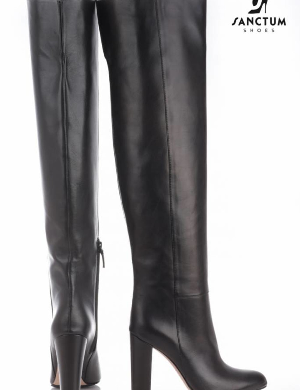 long block heel boots