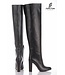 Long thigh high boots with high block heels-Outlet