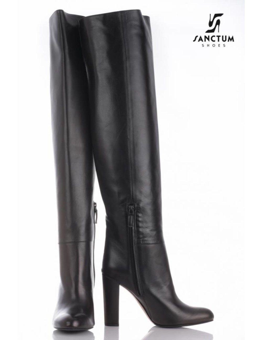 real leather over knee boots