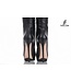 High knee boots with platform heels in real leather-Outlet