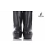 High knee boots with platform heels in real leather-Outlet