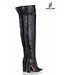 Long Italian high boots with chunky heels-Outlet