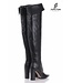 Long Italian high boots with chunky heels-Outlet