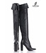 Long Italian high boots with chunky heels-Outlet