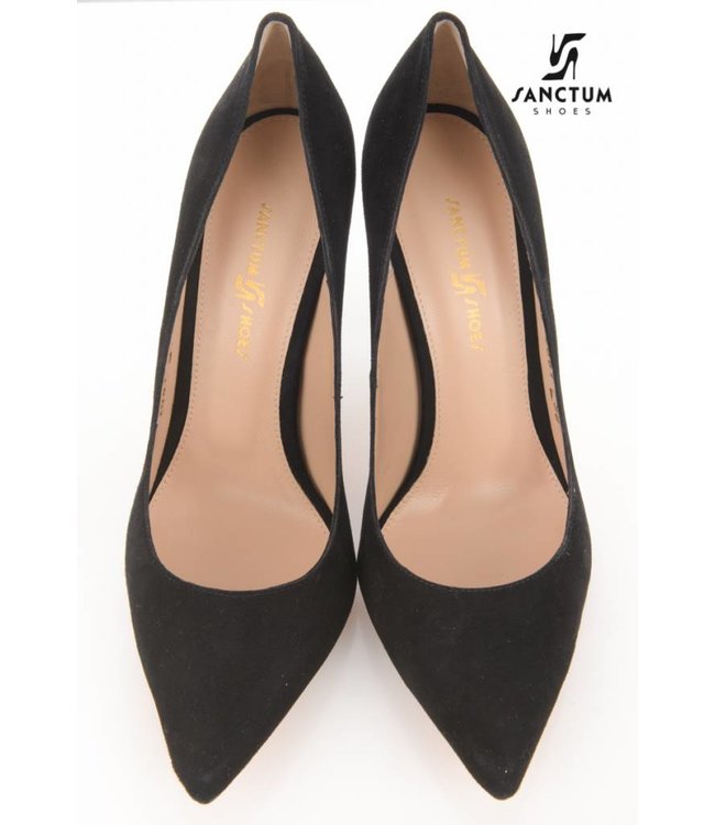 Italienische Wildlederpumps mit dünnem Absatz-OUTLET