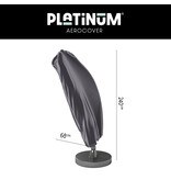 Platinum Aerocover zweefparasolhoes - 240x68 cm. - met stok