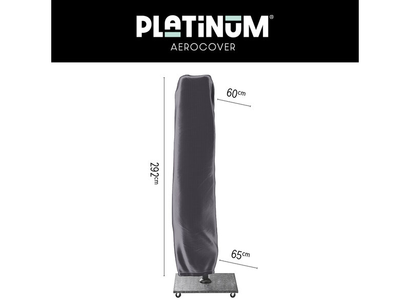 Platinum Aerocover zweefparasolhoes - 292x60/65 cm. - met stok