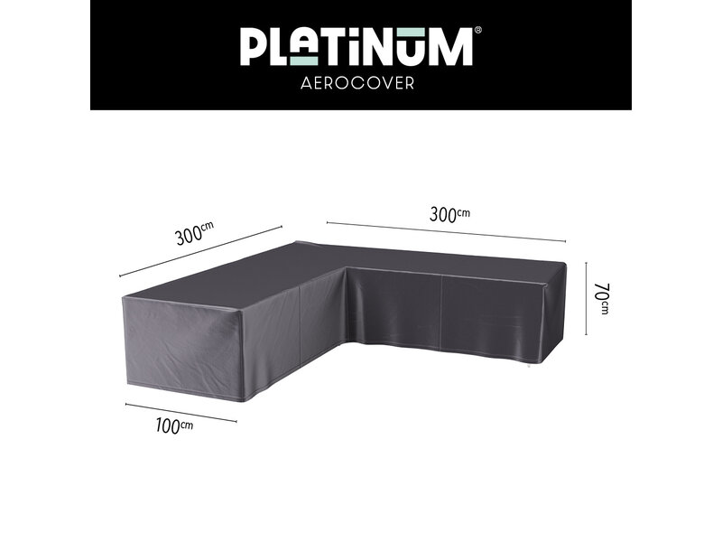 Platinum Aerocover L vormige loungesethoes 300x300x70h cm.