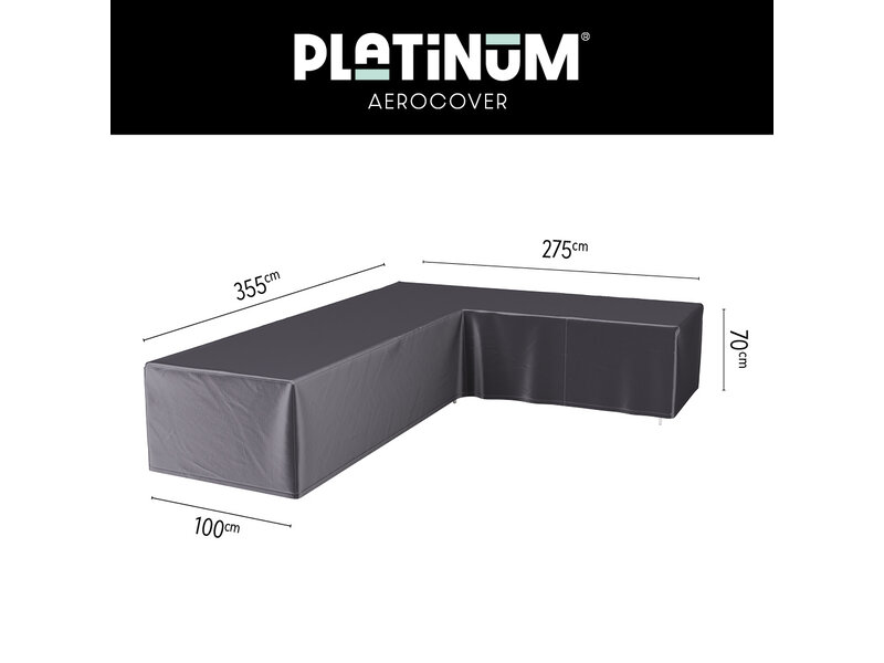 Platinum Aerocover L vormige loungesethoes 355x275x70h cm. - rechts