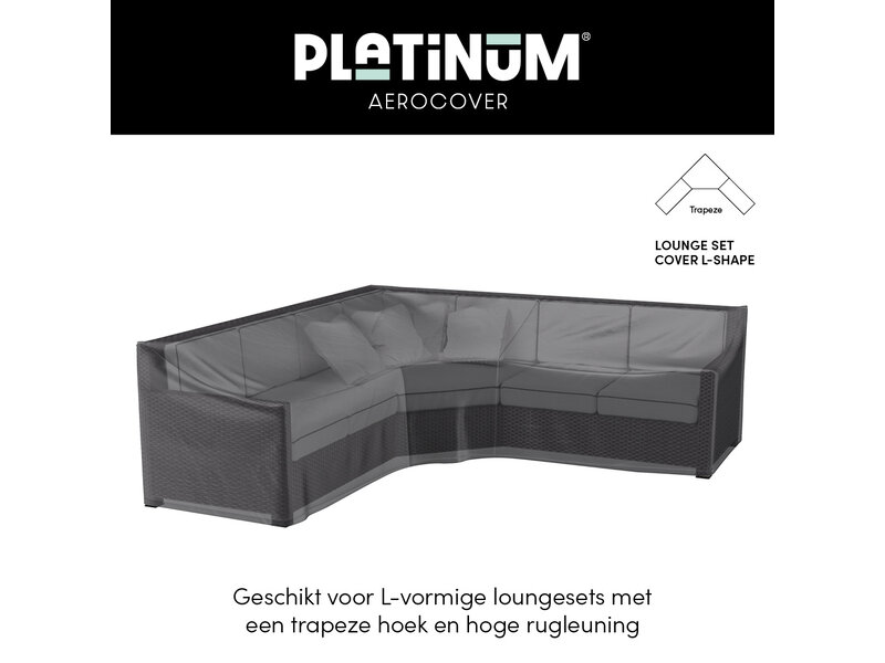 Platinum Aerocover 255x255x65/90 cm. - XL hoek - vormige loungesethoes