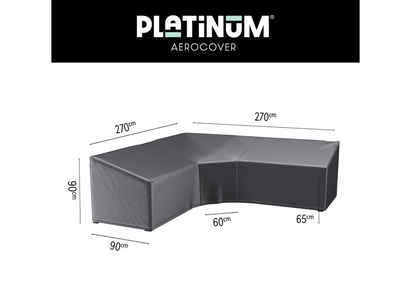 Platinum Aerocover 270x270x65/90h cm - XL hoek -  L vormige loungesethoes