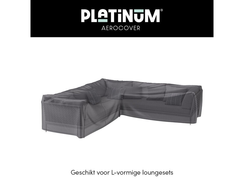 Platinum Aerocover L vormige loungesethoes 370x370x70h cm.
