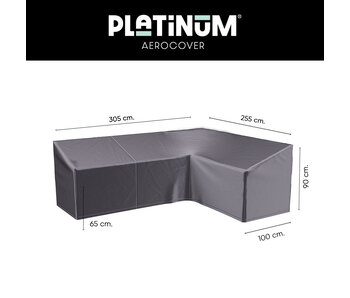 Platinum Aerocover Platinum Aerocover L-vorm loungesethoes 305x255x100xh65/90 cm. - Rechts