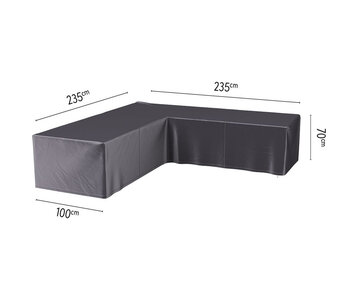 Platinum Aerocover 235x235x70h cm.  L vormige loungesethoes