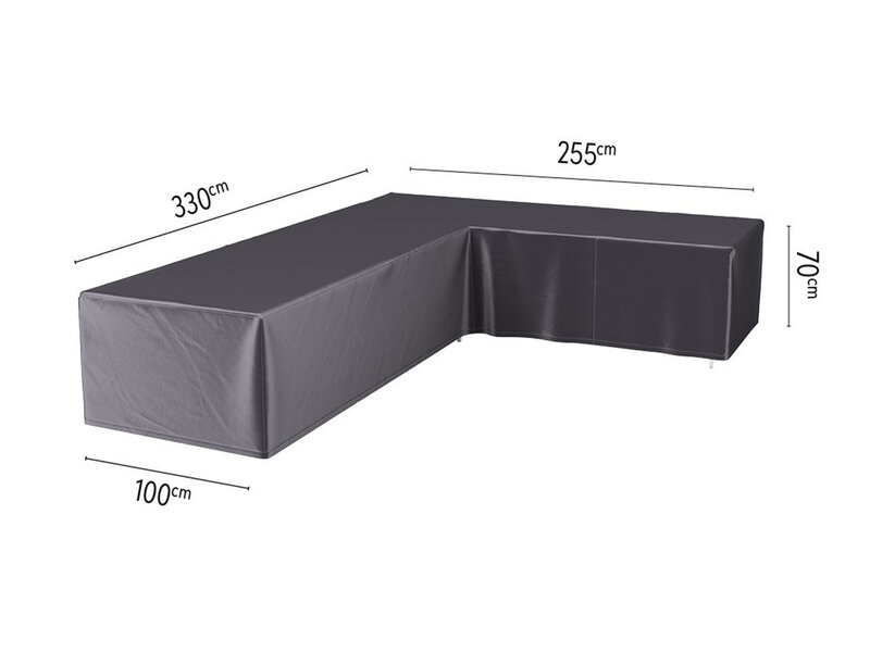 Platinum Aerocover L vormige loungesethoes 330x255x70h cm. - rechts