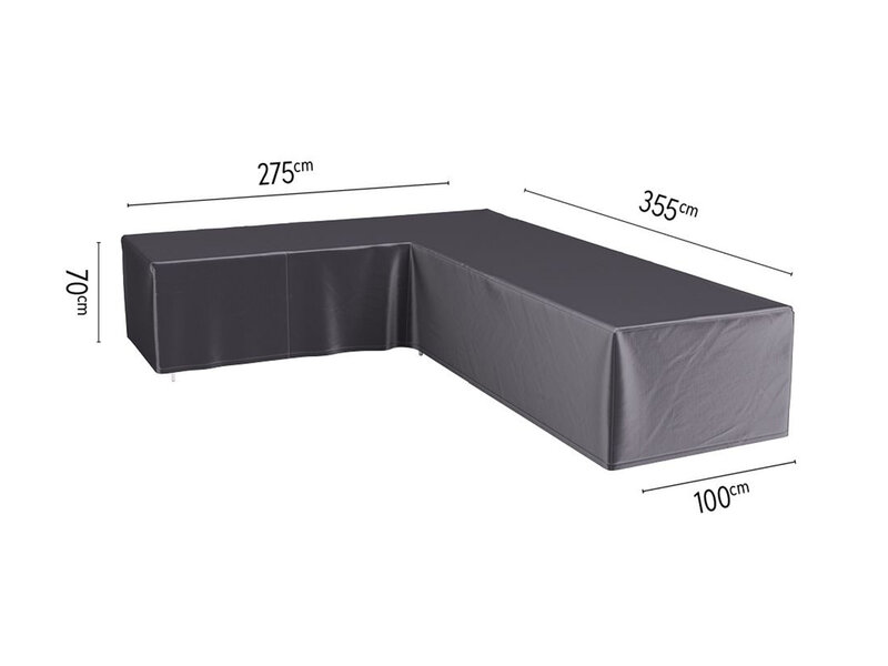Platinum Aerocover L vormige loungesethoes 355x275x70h cm. - links