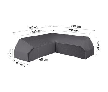 Platinum Aerocover 255x255x90x30/45/70h Platform loungesethoes
