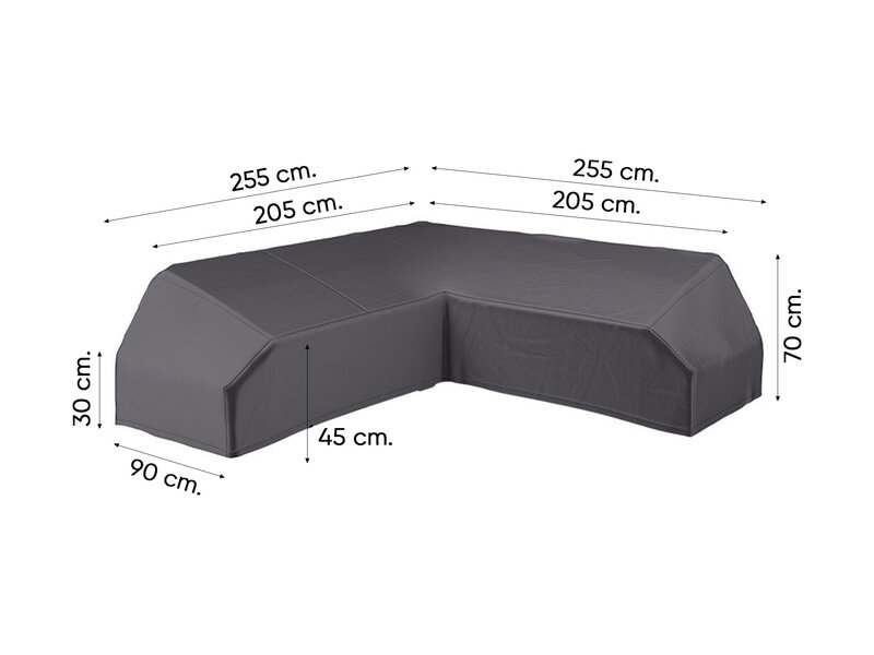 Platinum Aerocover Platform loungesethoes 255x255x90x30/45/70h cm
