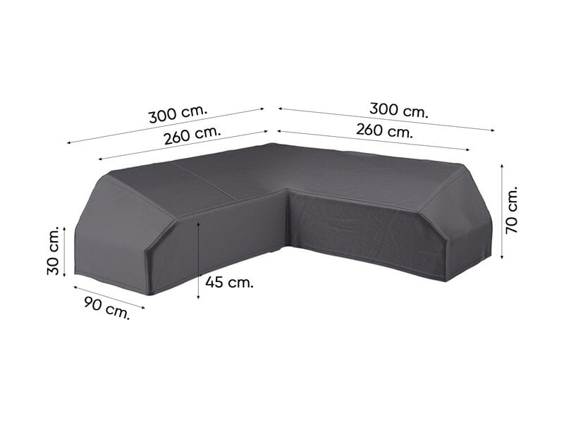 Platinum Aerocover Platform loungesethoes 300x300x90x30/45/70h cm
