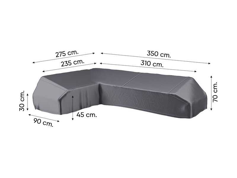 Platinum Aerocover Platform loungesethoes 350x275x90x70 cm - LINKS