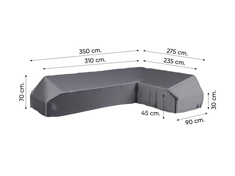 Platinum Aerocover Platform loungesethoes 350x275x90x70 cm - RECHTS Platinum Aerocover Platform loungesethoes 350x275x90x70 cm - RECHTS
